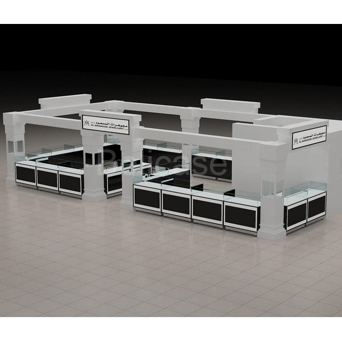 Belicase Limited Build 12*6m Trade Show Booth with Glass Counters