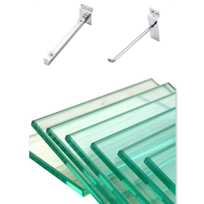 Glass Shelves,Metal Bracket,Slatwall Metal hooks